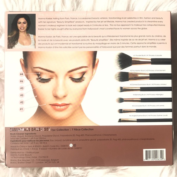 SOLD🌸 NIB Manna Kadar Beauty Essentials 7 pc Brush Set - Picture 5 of 8
